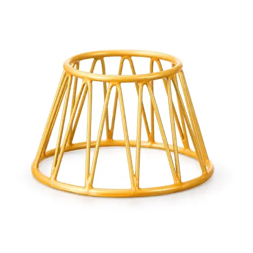 [05-258] Vague Mini Golden Conic Display Stand Riser 15 cm x 10 cm x 10 cm