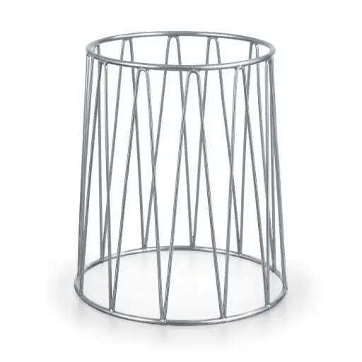 [05-272] Vague Large Silver Conic Display Stand Riser 25 cm x 21.2 cm x 30 cm