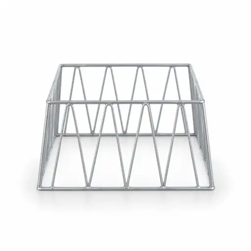 [05-280] Vague Medium Silver 1/2 GN Rectangular Display Stand Riser