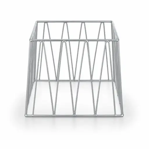 [05-284] Vague Tall Silver 1/2 GN Rectangular Display Stand Riser