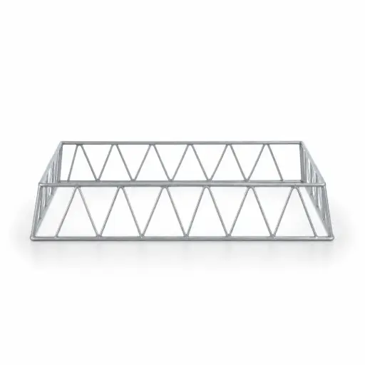 [05-288] Vague Short Silver 1/1 GN Rectangular Display Stand Riser