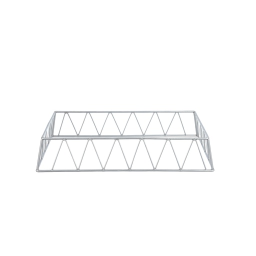 [05-288] Vague Short Silver 1/1 GN Rectangular Display Stand Riser