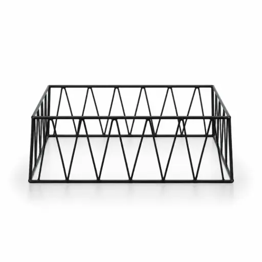 [05-289] Vague Medium Black 1/1 GN Rectangular Display Stand Riser 