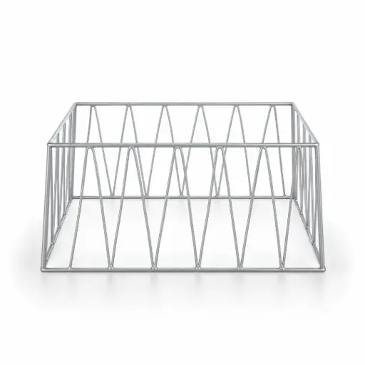[05-296] Vague Tall Silver 1/1 GN Rectangular Display Stand Riser 