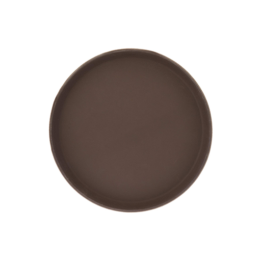 [13-002] Vague Non Slip Plastic Slip Tray Brown Round 40 cm