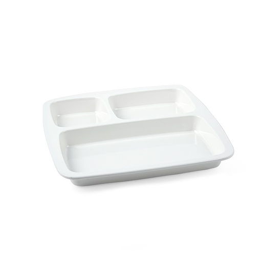 [36-467] Vague Melamine Square 3 Compartment Divided Platter 25 cm