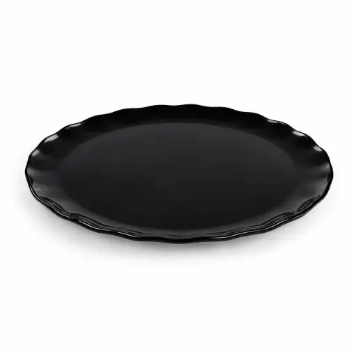 [36-506B] Vague Melamine Round Wavy Edge Serving Platter"16"