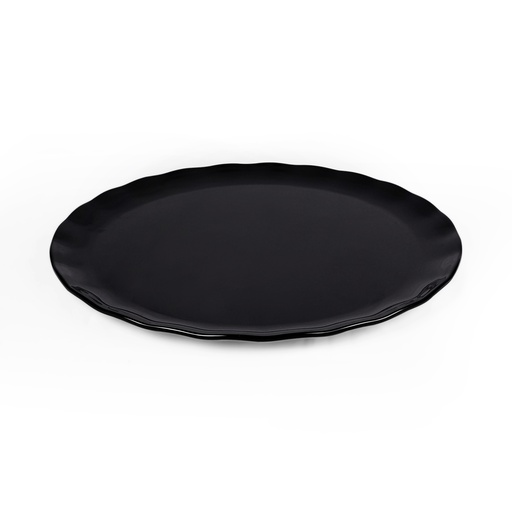 [36-506B] Vague Melamine Round Wavy Edge Serving Platter"16"