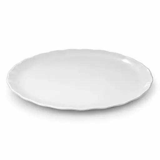 [36-507] Vague Melamine Round Wavy Edge Serving Platter 18"