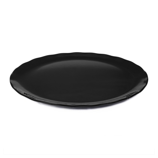 [36-507B] Vague Melamine Round Wavy Edge Serving Platter 18"