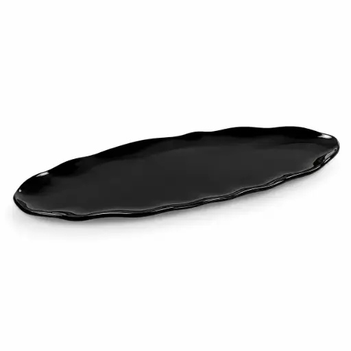 [36-509B] Vague Melamine Oval Wavy Edge Serving Platter 24"