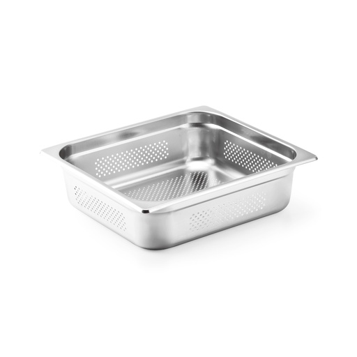 [GN-064-U12] Vague Stainless Steel Perforated Gastronorm Pan GN-Perforated 2/3 -100 mm