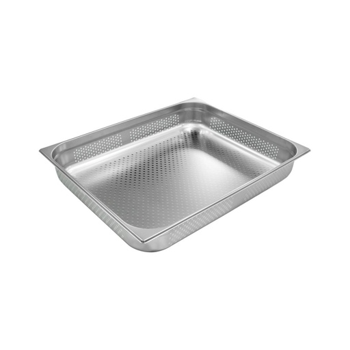 [GN-070-U6] Vague Stainless Steel Perforated Gastronorm Pan GN-Perforated 2/1 -100 mm