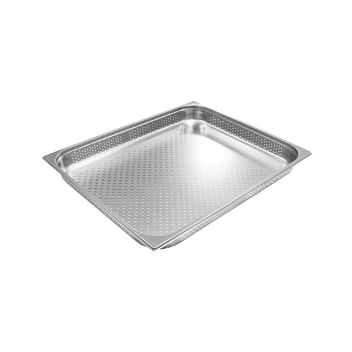 [GN-071-U6] Vague Stainless Steel Perforated Gastronorm Pan GN-Perforated 2/1 -65 mm
