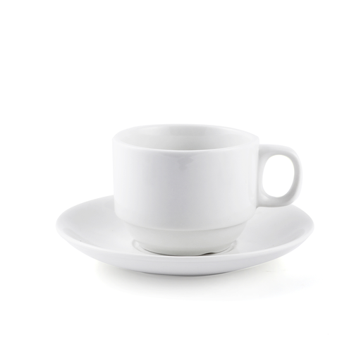 [08-1543] Ivory Porcelain B2B Tea Cup & Saucer 230 ml