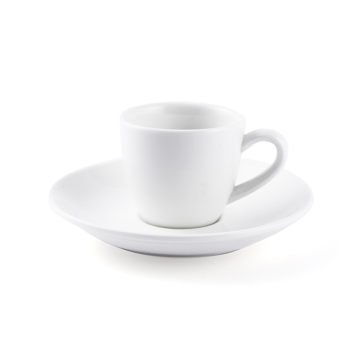 [08-1549] Ivory Porcelain B2B Espresso Cup & Saucer 80 ml / 8 CL / 3 oz