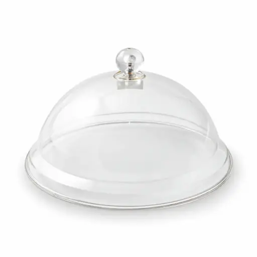 [13-562] Transparent Plastic Dome Cover with Handle 26 cm