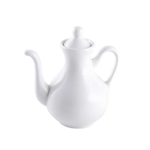 [08-048] Porceletta Ivory Porcelain Oil Pot 4"