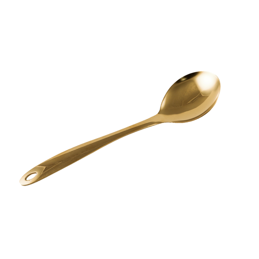 [13-1405] Vague Stainless Steel Gold Serving Spoon 26 cm