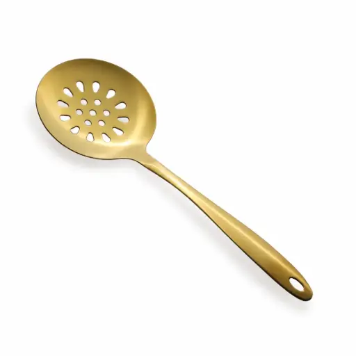 [13-1410] Vague Stainless Steel Gold Skimmer 27 cm