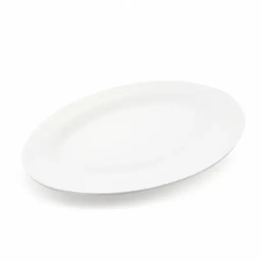 [08-054] Porceletta Ivory Porcelain Oval Serving Plate 40 cm / 16"