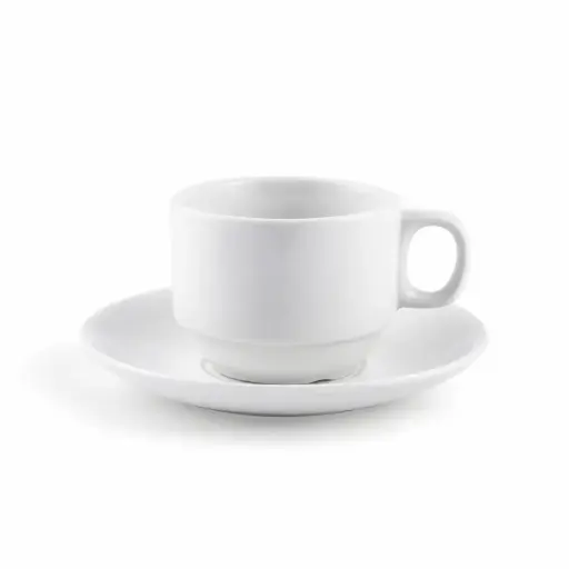 [08-083] Porceletta Ivory Porcelain Coffee and Tea Cup & Saucer 80 ml