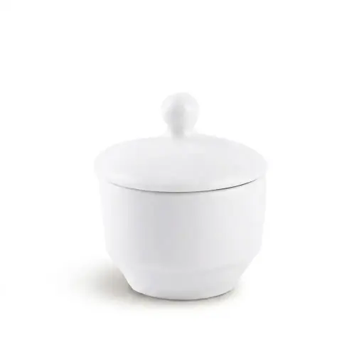 [08-1449] Porceletta Ivory Porcelain Jar with Lid